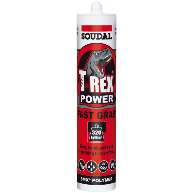 SOUDAL - T-REX POWER FAST GRAB - JET BLACK - 290ML